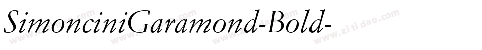 SimonciniGaramond-Bold字体转换