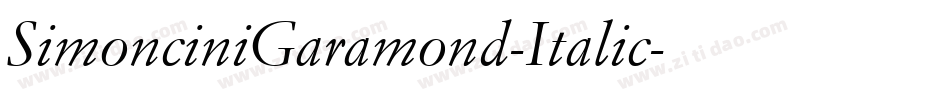 SimonciniGaramond-Italic字体转换