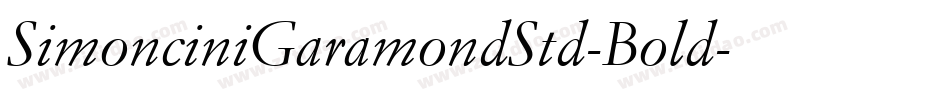SimonciniGaramondStd-Bold字体转换
