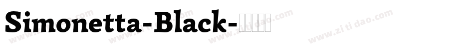 Simonetta-Black字体转换
