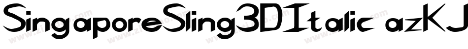 SingaporeSling3DItalic-azKJ字体转换
