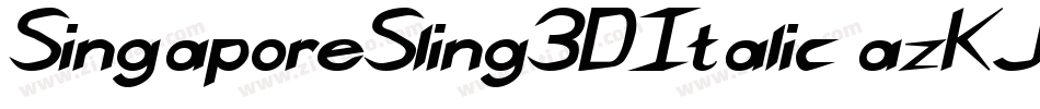 SingaporeSling3DItalic-azKJ字体转换