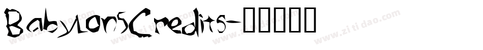 Babylon5Credits字体转换