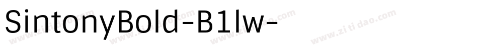 SintonyBold-B1lw字体转换