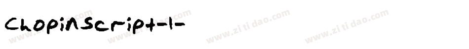 ChopinScript-1字体转换