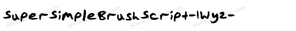 SuperSimpleBrushScript-1Wy2字体转换