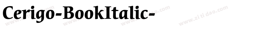 Cerigo-BookItalic字体转换