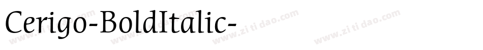 Cerigo-BoldItalic字体转换