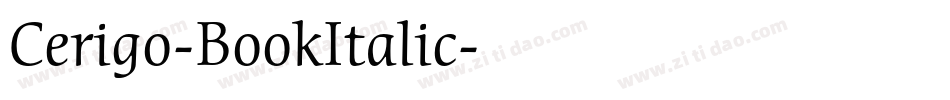 Cerigo-BookItalic字体转换