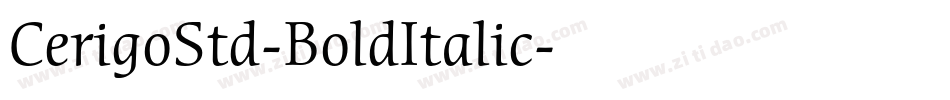 CerigoStd-BoldItalic字体转换