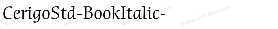 CerigoStd-BookItalic字体转换