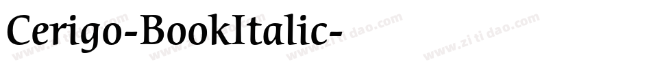 Cerigo-BookItalic字体转换