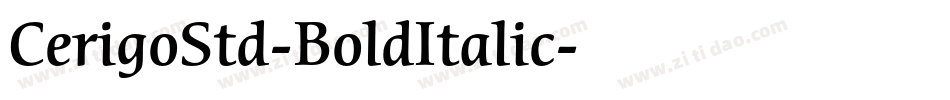 CerigoStd-BoldItalic字体转换