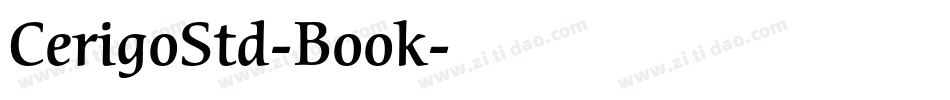 CerigoStd-Book字体转换
