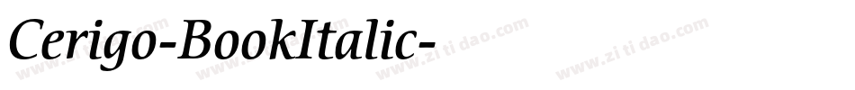 Cerigo-BookItalic字体转换