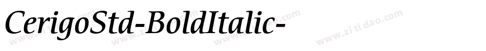 CerigoStd-BoldItalic字体转换