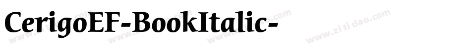 CerigoEF-BookItalic字体转换