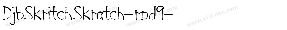 DjbSkritchSkratch-rpd9字体转换