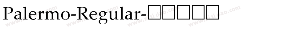 Palermo-Regular字体转换