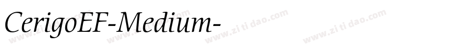 CerigoEF-Medium字体转换