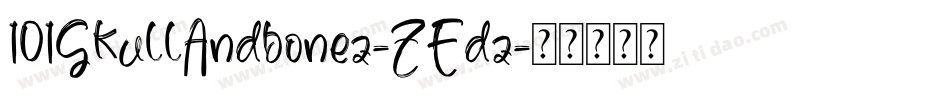101SkullAndbonez-ZEdz字体转换