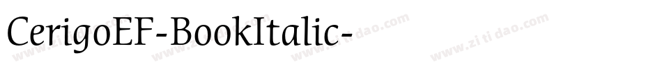 CerigoEF-BookItalic字体转换