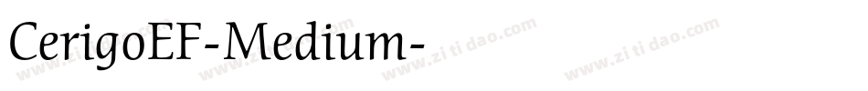 CerigoEF-Medium字体转换