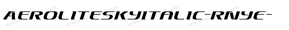 AeroliteSkyItalic-RnyE字体转换