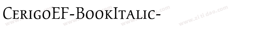 CerigoEF-BookItalic字体转换