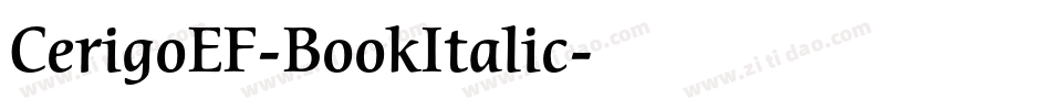 CerigoEF-BookItalic字体转换