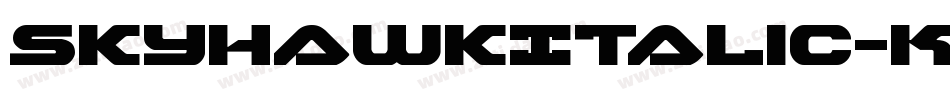 SkyhawkItalic-KLRX字体转换
