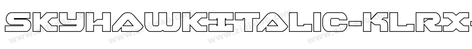 SkyhawkItalic-KLRX字体转换