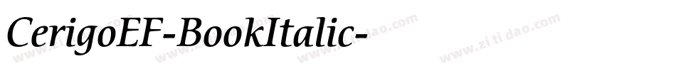 CerigoEF-BookItalic字体转换