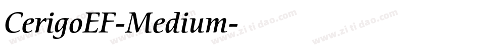 CerigoEF-Medium字体转换