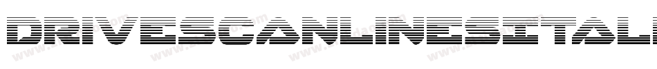 DriveScanlinesItalic-dzx7字体转换