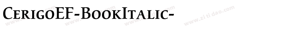 CerigoEF-BookItalic字体转换