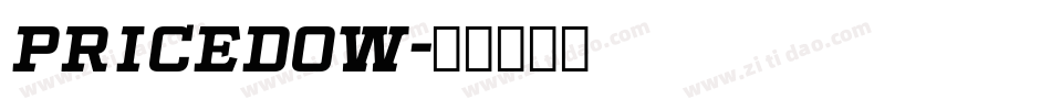 PRICEDOW字体转换