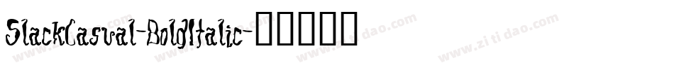 SlackCasual-BoldItalic字体转换