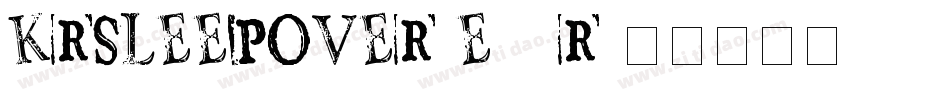 KrSleepOver-E88r字体转换