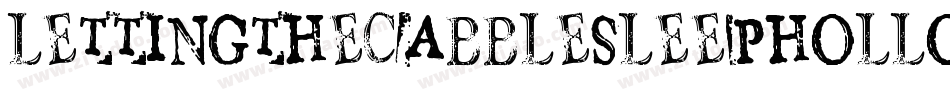 LettingTheCabbleSleepHollow-6AKY字体转换