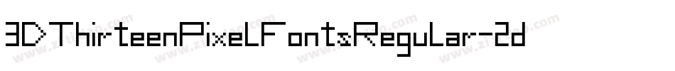 3DThirteenPixelFontsRegular-2dPv字体转换