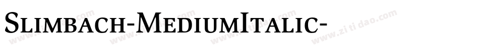 Slimbach-MediumItalic字体转换