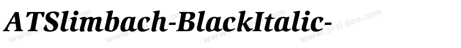 ATSlimbach-BlackItalic字体转换