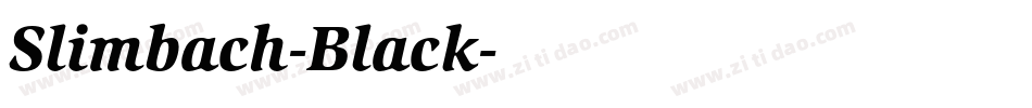 Slimbach-Black字体转换