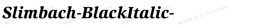 Slimbach-BlackItalic字体转换