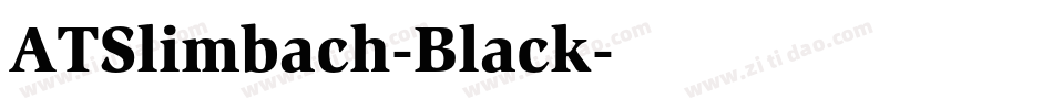 ATSlimbach-Black字体转换