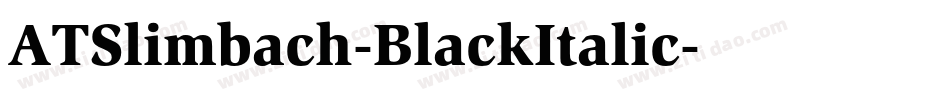 ATSlimbach-BlackItalic字体转换