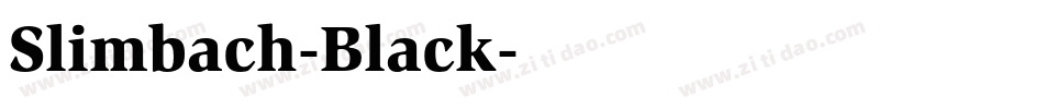 Slimbach-Black字体转换