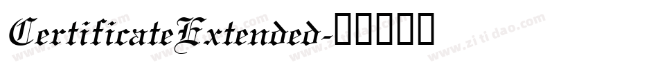CertificateExtended字体转换