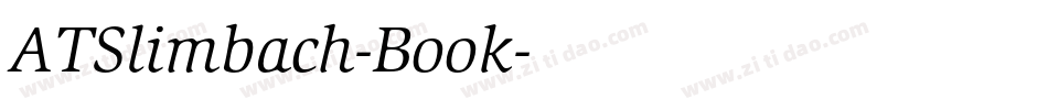 ATSlimbach-Book字体转换